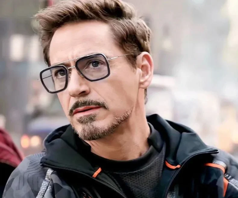 Sun Glasses Fashion Square frame Tony Stark Style Women Sunglasses Men Square Brand Design Sun Glasses Oculos Retro Male Iron