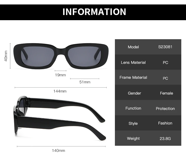 2pcs/set Rectangle Frame Sunglasses For Women Men Candy Color Y2K Fashion Sun Glasses Vintage Outdoor Eyewear UV400