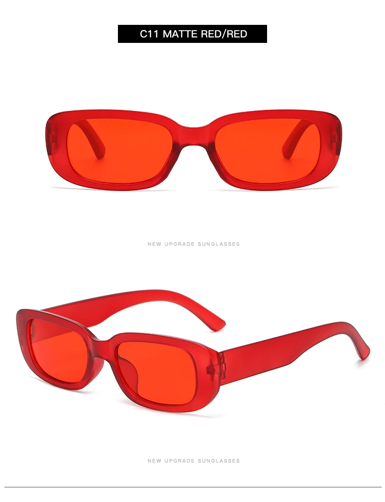 2pcs/set Rectangle Frame Sunglasses For Women Men Candy Color Y2K Fashion Sun Glasses Vintage Outdoor Eyewear UV400