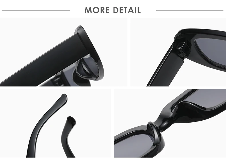 2pcs/set Rectangle Frame Sunglasses For Women Men Candy Color Y2K Fashion Sun Glasses Vintage Outdoor Eyewear UV400