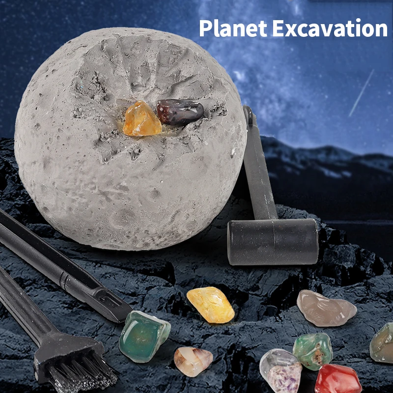 Unearth The Cosmos -Solar System Planet Excavation Kit - Interactive Gemstone Digging, Puzzle Adventure Toys