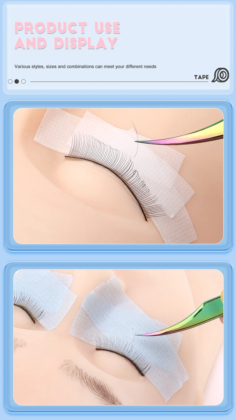 Wholesale Eyelash Extension Tape Under Eye Patches Easy to Tear Micropore Tape Professional Lashes Tape Sensitive Skin Using