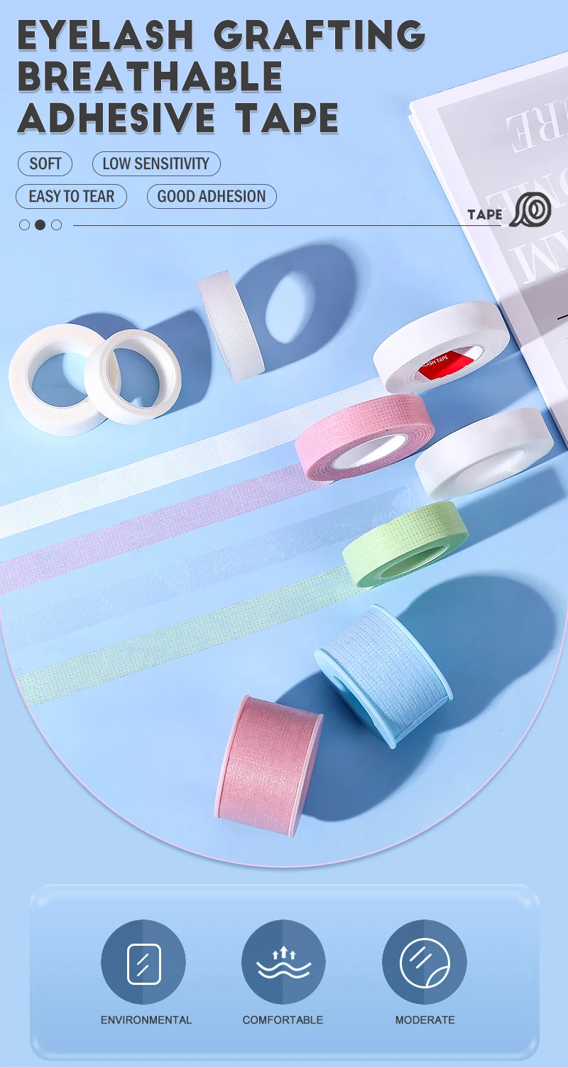Wholesale Eyelash Extension Tape Under Eye Patches Easy to Tear Micropore Tape Professional Lashes Tape Sensitive Skin Using