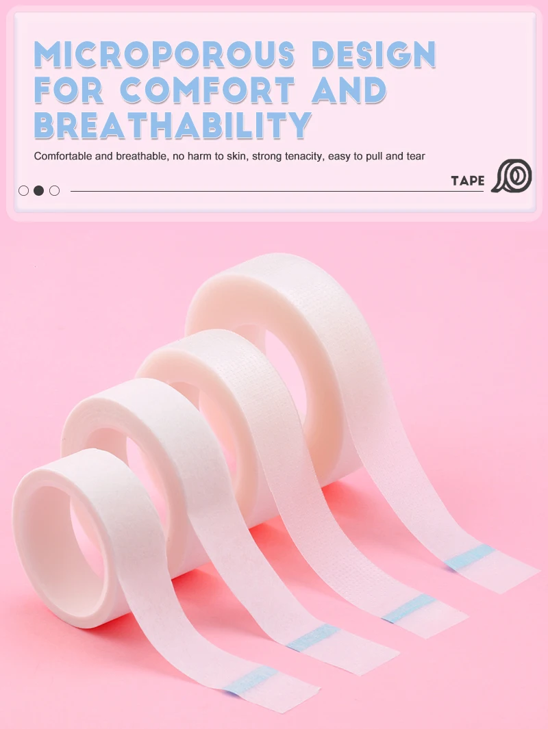Wholesale Eyelash Extension Tape Under Eye Patches Easy to Tear Micropore Tape Professional Lashes Tape Sensitive Skin Using
