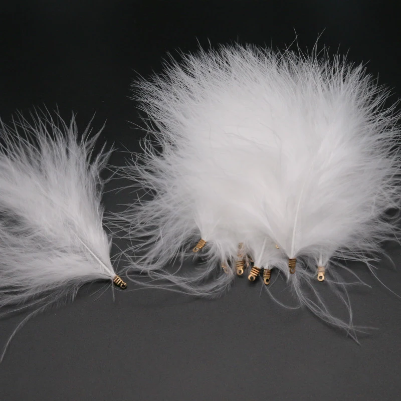 Velvet Feathers with Metal Clip Buckle, Turkey Plumas, DIY Feather Jewelry, Craft, Dream Catcher, Decoration Material, 10-12cm