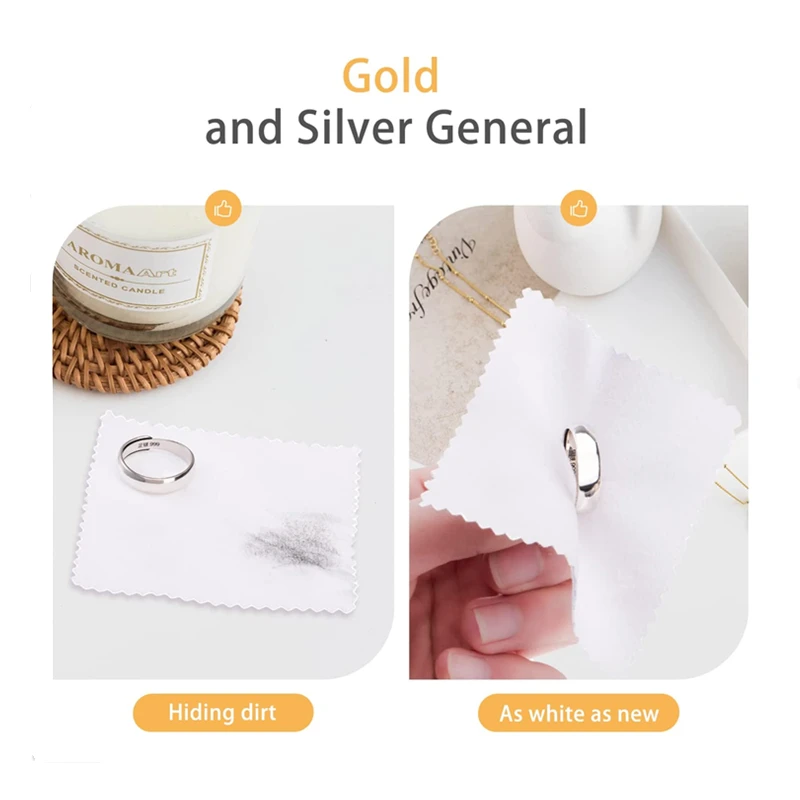 10/50pc Silver Polish Cleaner Cloth Soft Clean Napkins Wipes for Silverware Gold Jewelry Tool Equipment Making Supplies Handmade