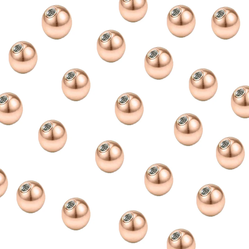 20 Pieces of Stainless Steel Replacement Ball Barbell Accessories 16G Top Bead Spiral Ball 14g / 16g Body Jewelry Piercing