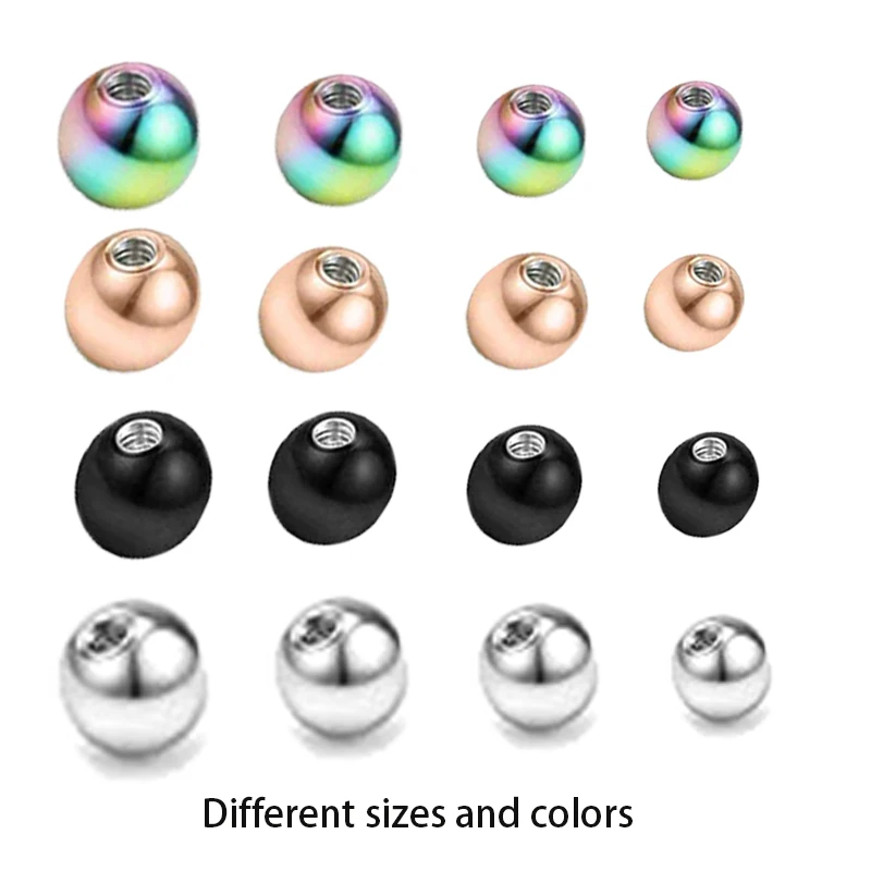 20 Pieces of Stainless Steel Replacement Ball Barbell Accessories 16G Top Bead Spiral Ball 14g / 16g Body Jewelry Piercing