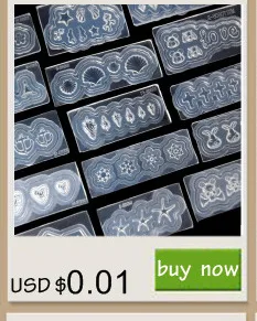 SNASAN Tiny Beads Cartoon Flowers Heart Star Nail Art Earrings Silicone Mould Jewelry Casting Tool UV Epoxy Resin Silicone Mold