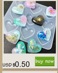 SNASAN Tiny Beads Cartoon Flowers Heart Star Nail Art Earrings Silicone Mould Jewelry Casting Tool UV Epoxy Resin Silicone Mold