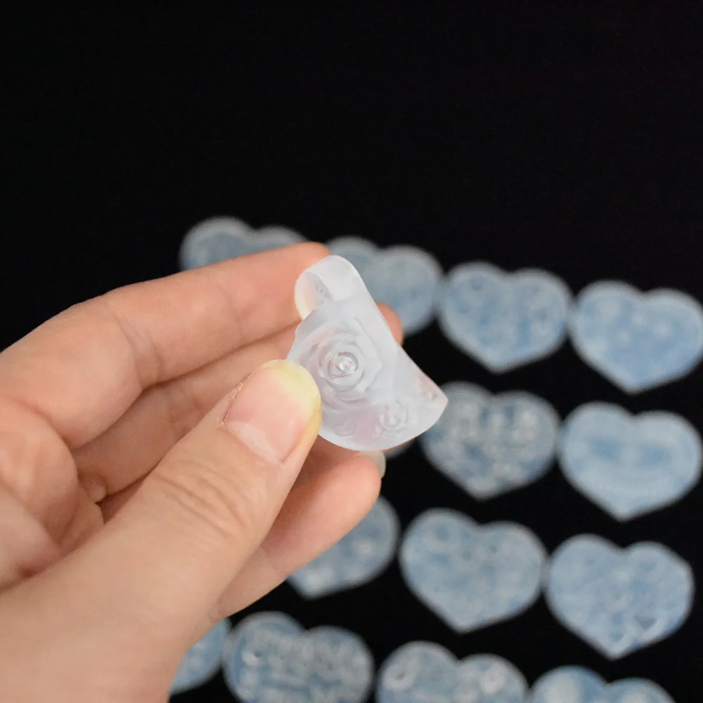 SNASAN Tiny Beads Cartoon Flowers Heart Star Nail Art Earrings Silicone Mould Jewelry Casting Tool UV Epoxy Resin Silicone Mold