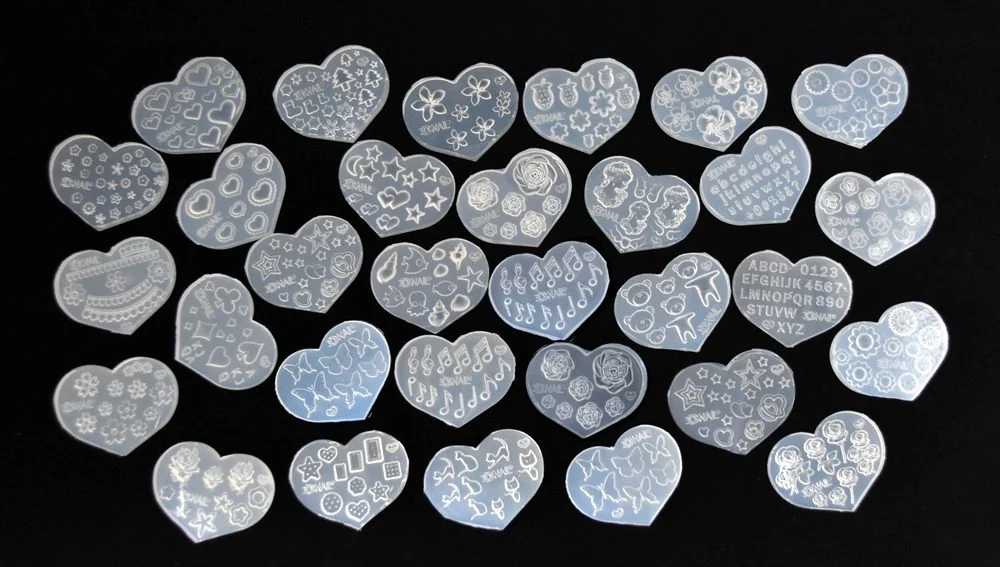 SNASAN Tiny Beads Cartoon Flowers Heart Star Nail Art Earrings Silicone Mould Jewelry Casting Tool UV Epoxy Resin Silicone Mold