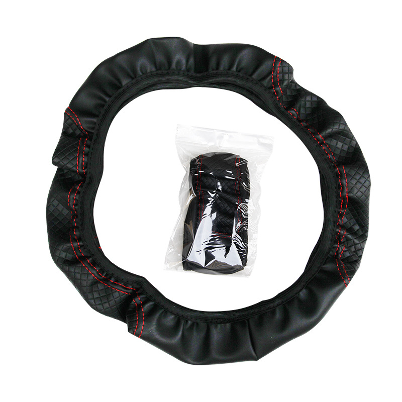 Automobile universal steering wheel cover non-slip car steering wheel cover non-slip embossed leather Car-styling