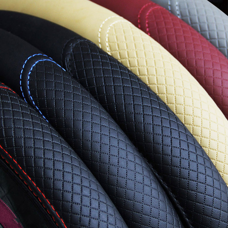 Automobile universal steering wheel cover non-slip car steering wheel cover non-slip embossed leather Car-styling