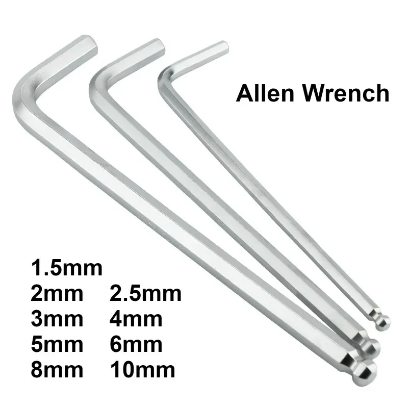 Professional Allen Wrench 1.5mm 2mm 2.5mm 3mm 4mm 5mm 6mm 8mm 10mm Is Available