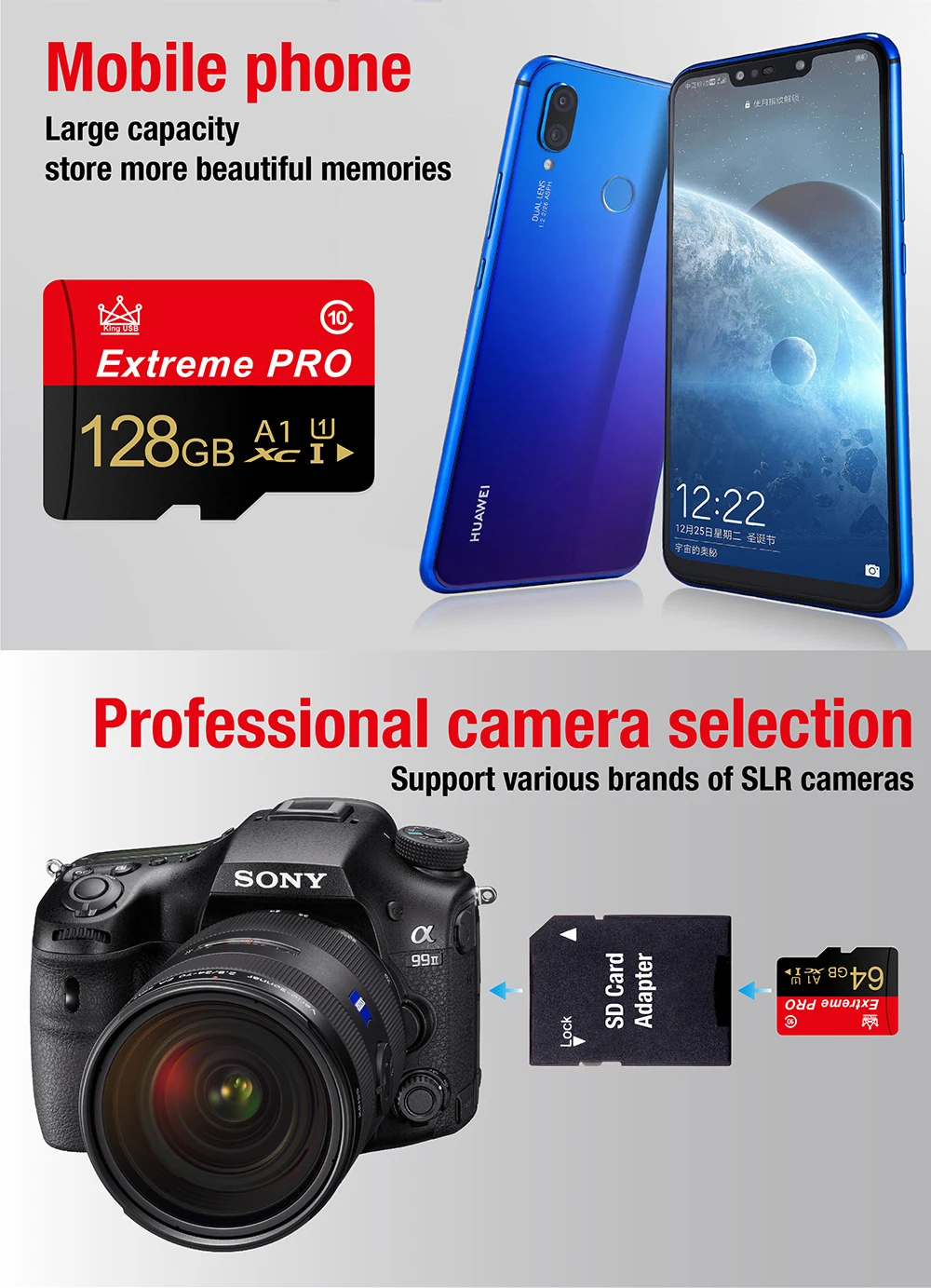Memory Card 16GB 32GB 64GB Class 10 Flash Mini SD Card High Quality TF Card Mini SD Cards for Smartphone Laptop
