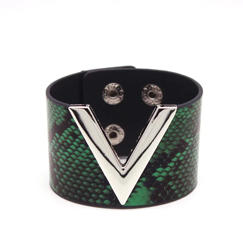 Europe Crack Leather Bracelet For Women Femme All-Match V Word Wide Punk Style Soft Jewellery Cool Wholesale