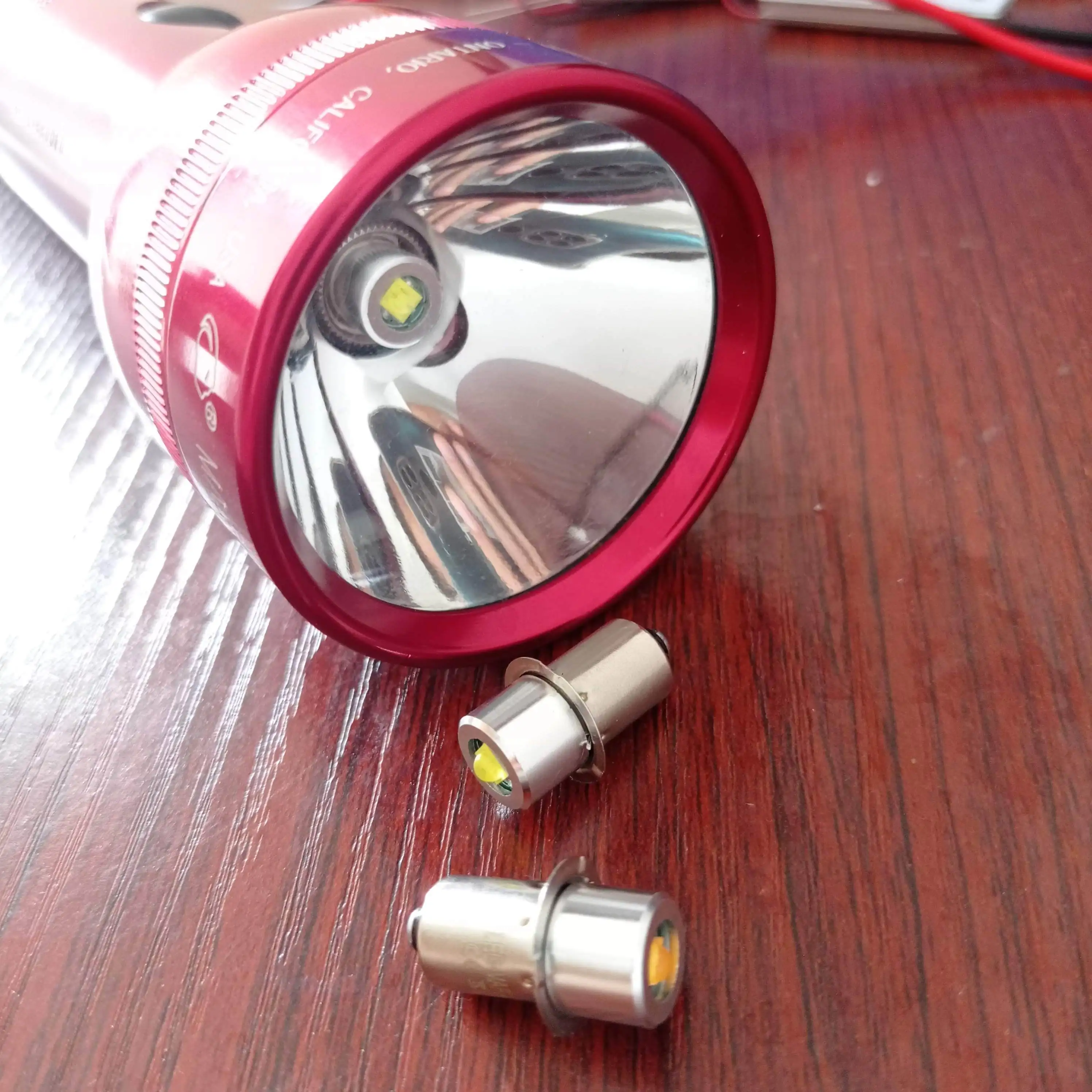 P13.5S Mag Light LED Bulb 3-16 C&D Cells Maglite Torch Flashlight LED Converter 3V 4.5V 6V 9V 12V 18V 24V White