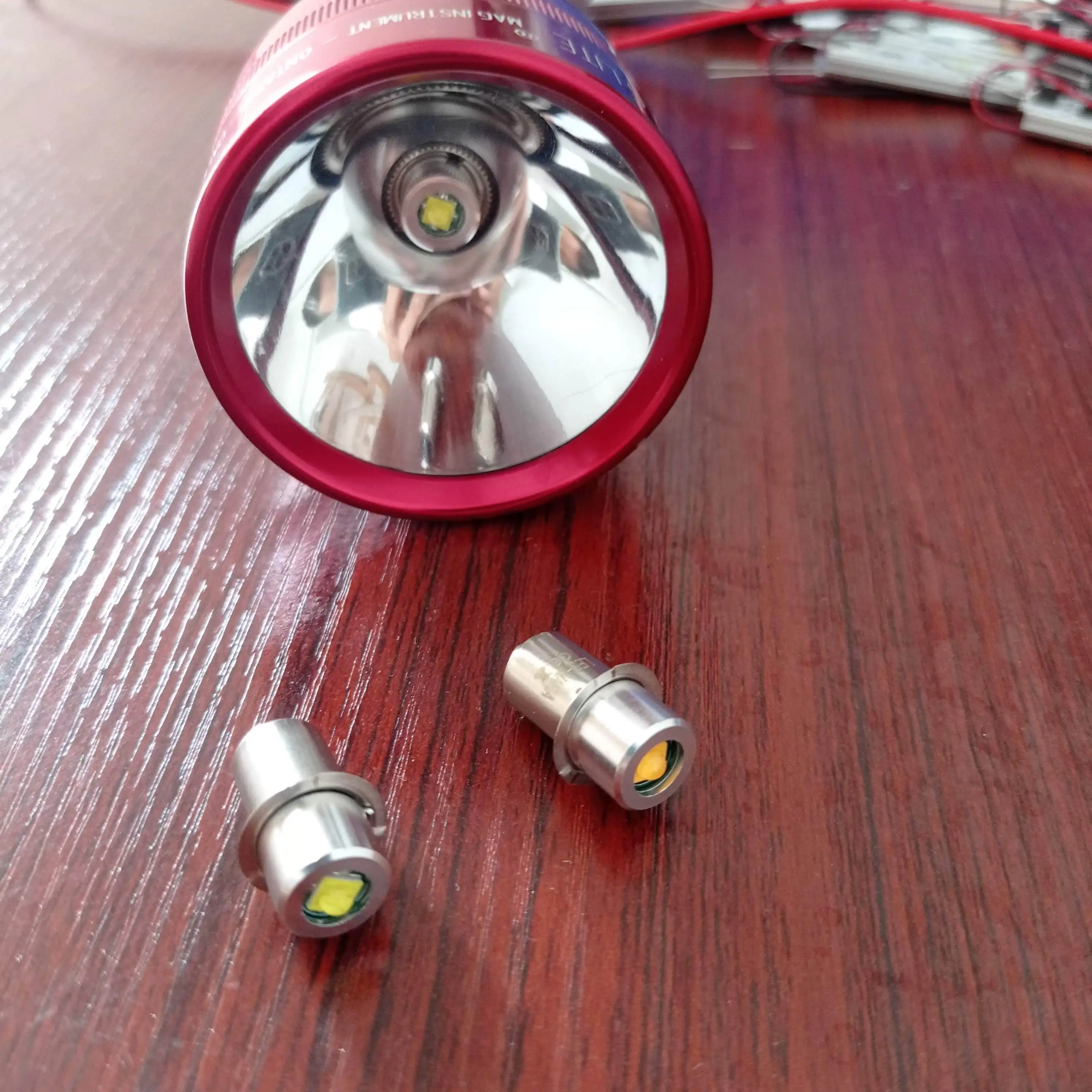 P13.5S Mag Light LED Bulb 3-16 C&D Cells Maglite Torch Flashlight LED Converter 3V 4.5V 6V 9V 12V 18V 24V White