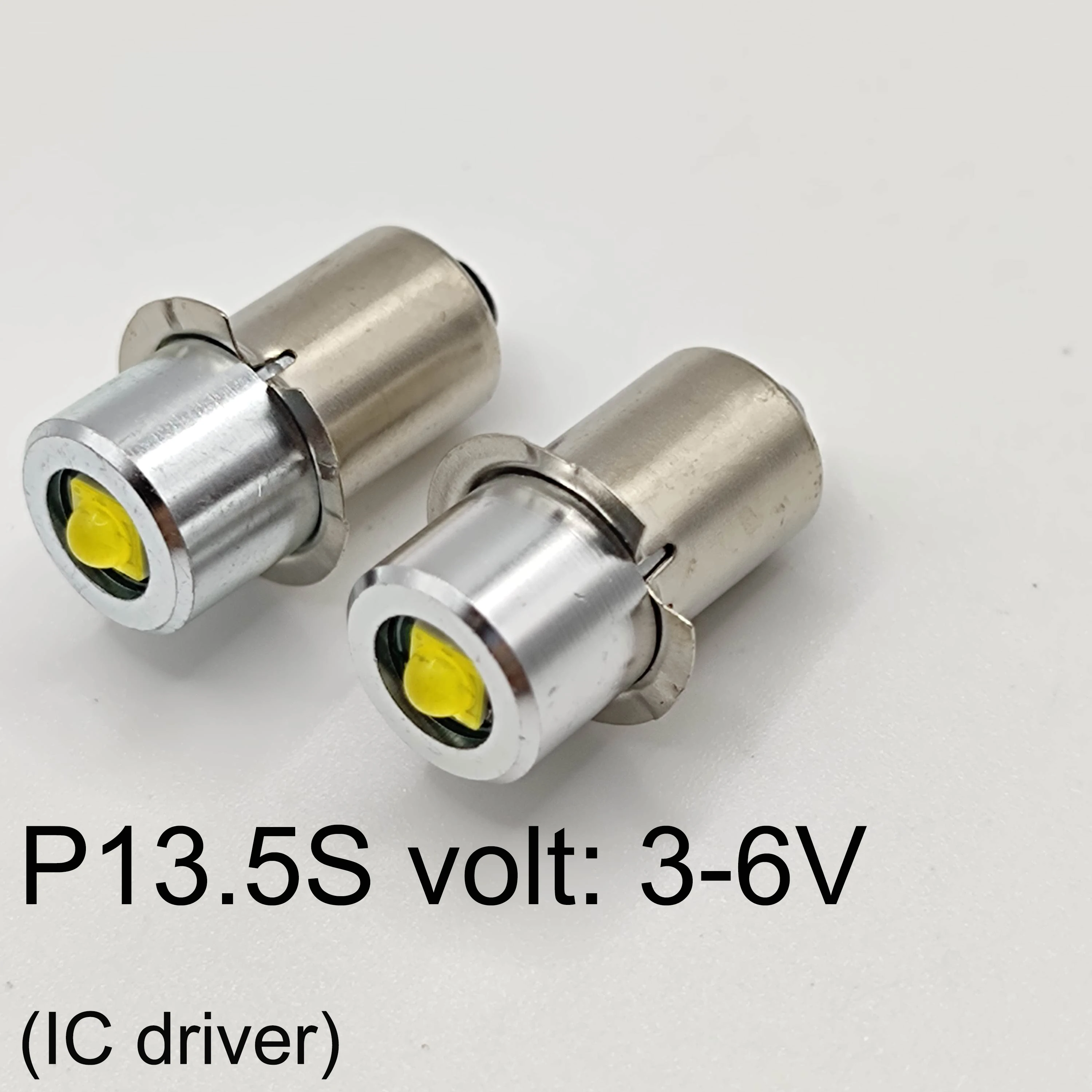 P13.5S Mag Light LED Bulb 3-16 C&D Cells Maglite Torch Flashlight LED Converter 3V 4.5V 6V 9V 12V 18V 24V White