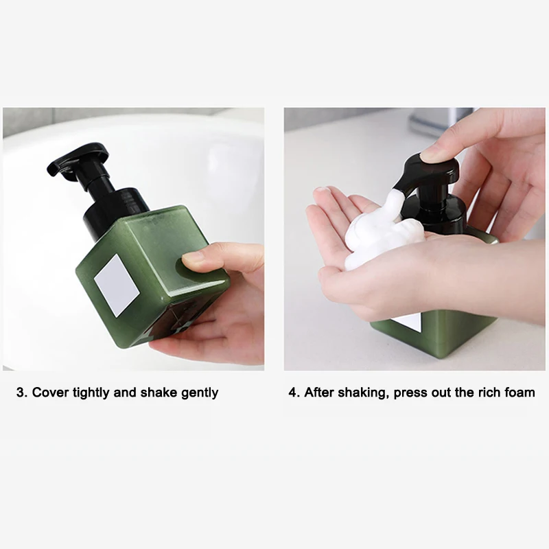Soap Despenser Portable Foam Pumps Bottle 250/450/650ml Manually Press Soap Foaming Mousses Liquid Dispensers Bathroom Bottling