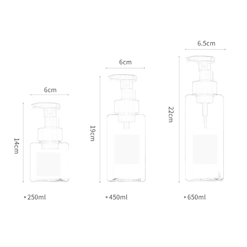 Soap Despenser Portable Foam Pumps Bottle 250/450/650ml Manually Press Soap Foaming Mousses Liquid Dispensers Bathroom Bottling