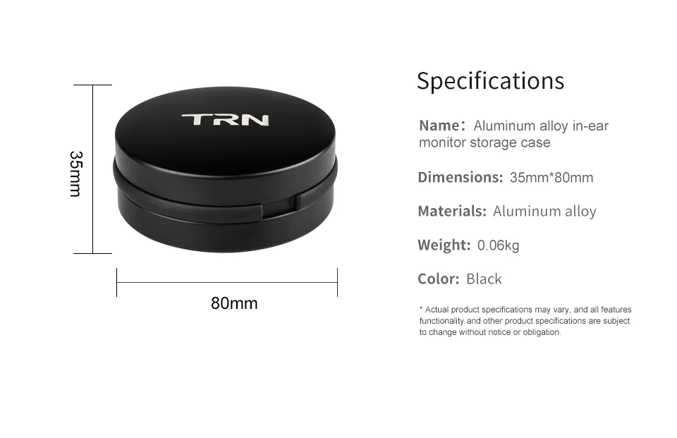 TRN Earphone Metal Box Customizable logo High-end Earphone Storage box Anti-pressure Portable Earphone Bag for TRN EMA TN V90