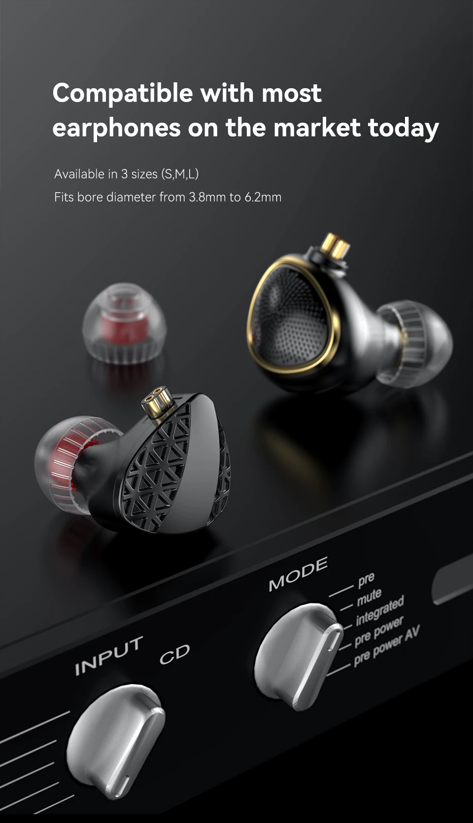 TRN T Ear-Tips Silicone Eartips Double Support Structure Earphone 3 Pairs Headphone Headset Earbuds TRN TA3 Kirin MT4 Xuanwu