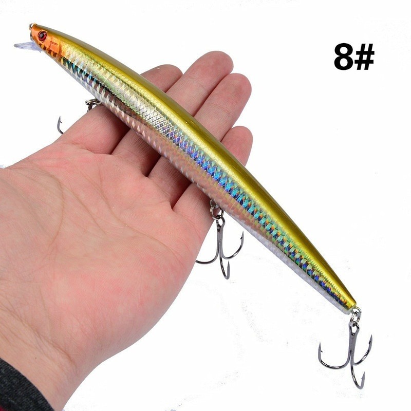 16 Colors 18cm 24g Minnow Fishing Lure Laser Crankbait Hard Artificial Bait Plastic Big Fake Fish Lures Sea Fishing Bait