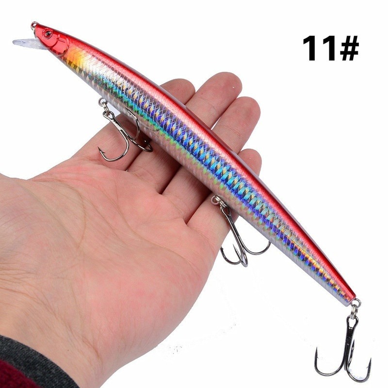 16 Colors 18cm 24g Minnow Fishing Lure Laser Crankbait Hard Artificial Bait Plastic Big Fake Fish Lures Sea Fishing Bait