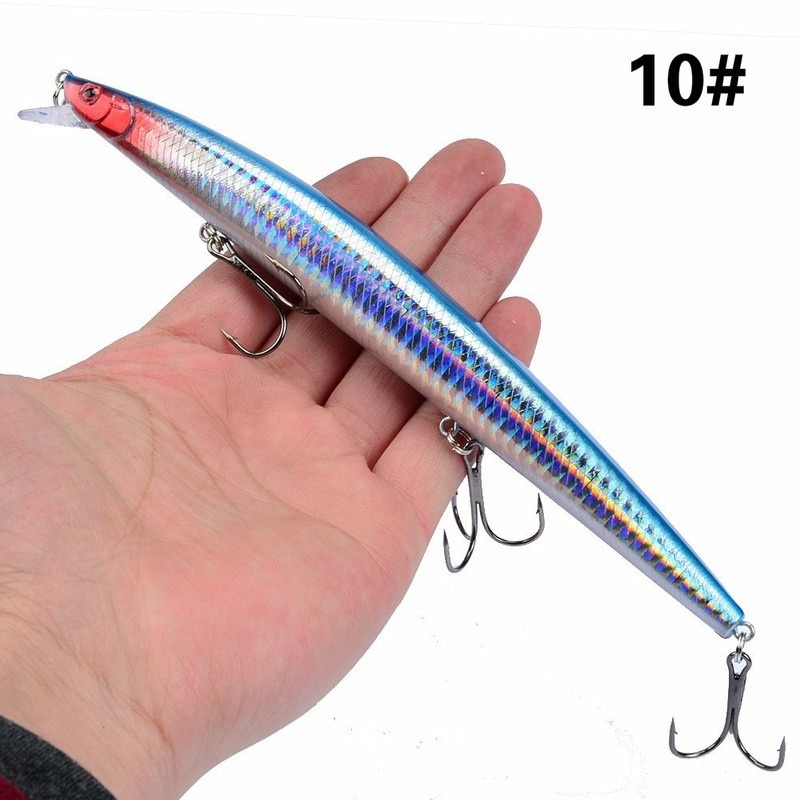 16 Colors 18cm 24g Minnow Fishing Lure Laser Crankbait Hard Artificial Bait Plastic Big Fake Fish Lures Sea Fishing Bait