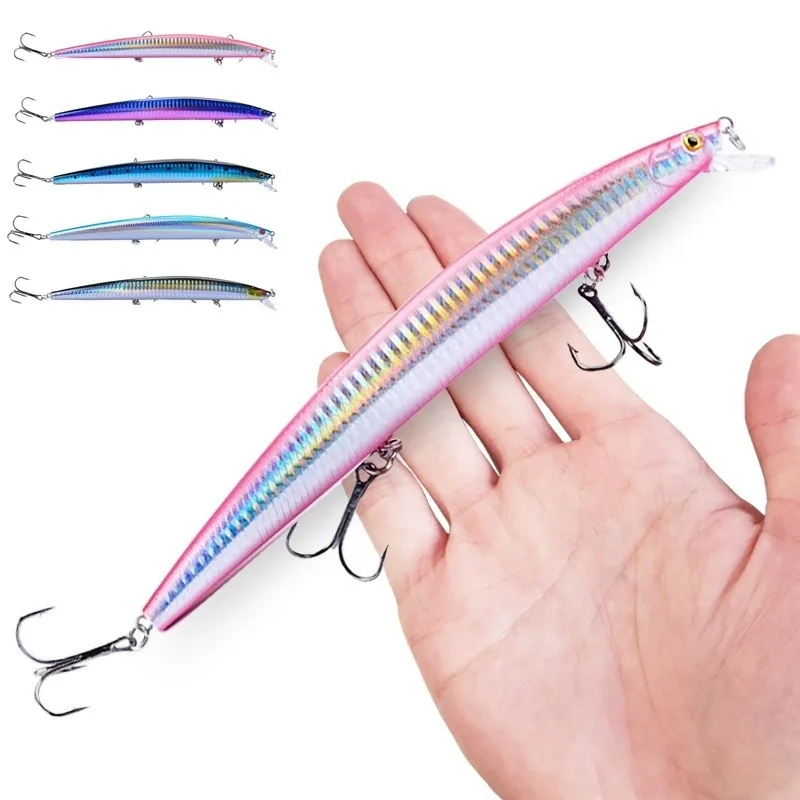 16 Colors 18cm 24g Minnow Fishing Lure Laser Crankbait Hard Artificial Bait Plastic Big Fake Fish Lures Sea Fishing Bait