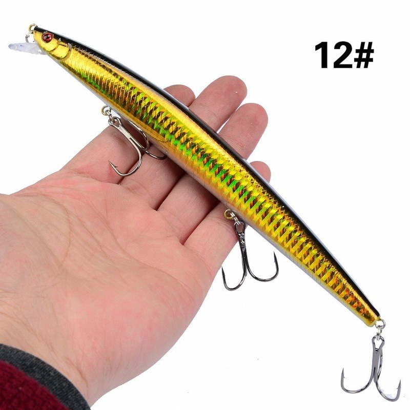 16 Colors 18cm 24g Minnow Fishing Lure Laser Crankbait Hard Artificial Bait Plastic Big Fake Fish Lures Sea Fishing Bait