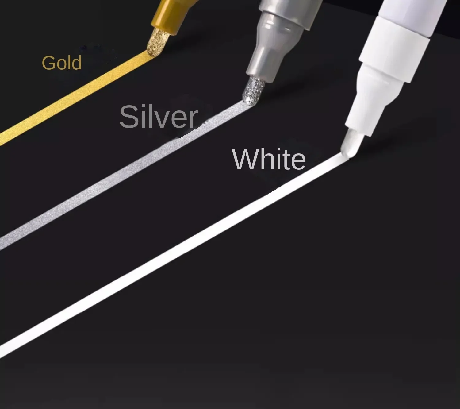 1PC Metallic Silver Paint Pen Gold Permanent Marker Waterproof for Ceramic DIY Craft Glass Extra Fine Point Painting Stationery
