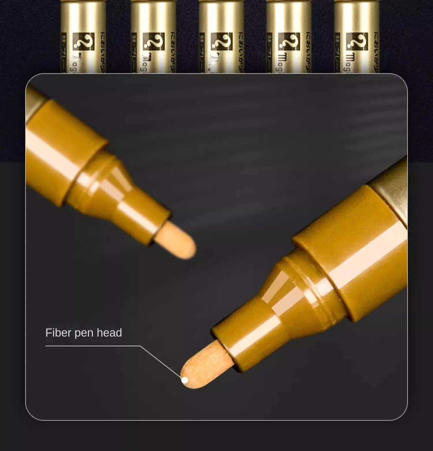 1PC Metallic Silver Paint Pen Gold Permanent Marker Waterproof for Ceramic DIY Craft Glass Extra Fine Point Painting Stationery