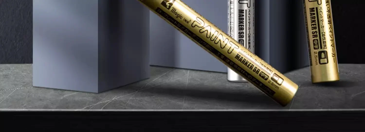 1PC Metallic Silver Paint Pen Gold Permanent Marker Waterproof for Ceramic DIY Craft Glass Extra Fine Point Painting Stationery