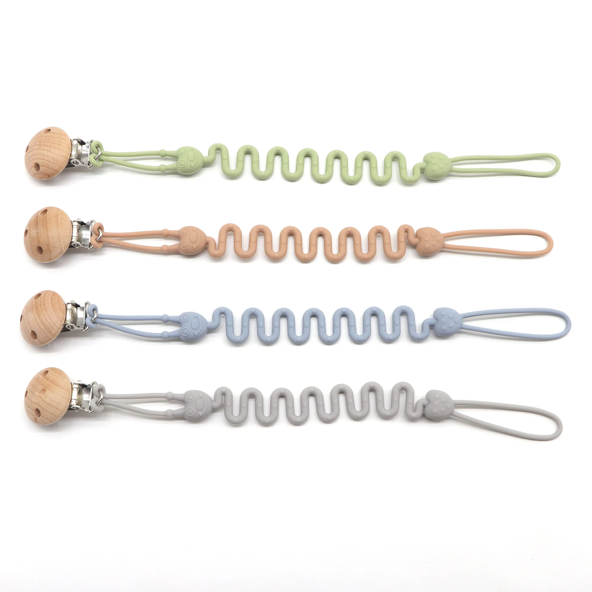 Fashion Baby Silicone Pacifier Chain, 1/4 Pcs Soft Elastic Toy Straps for Teething Toys, Car Seats, Baby Travel Essentials