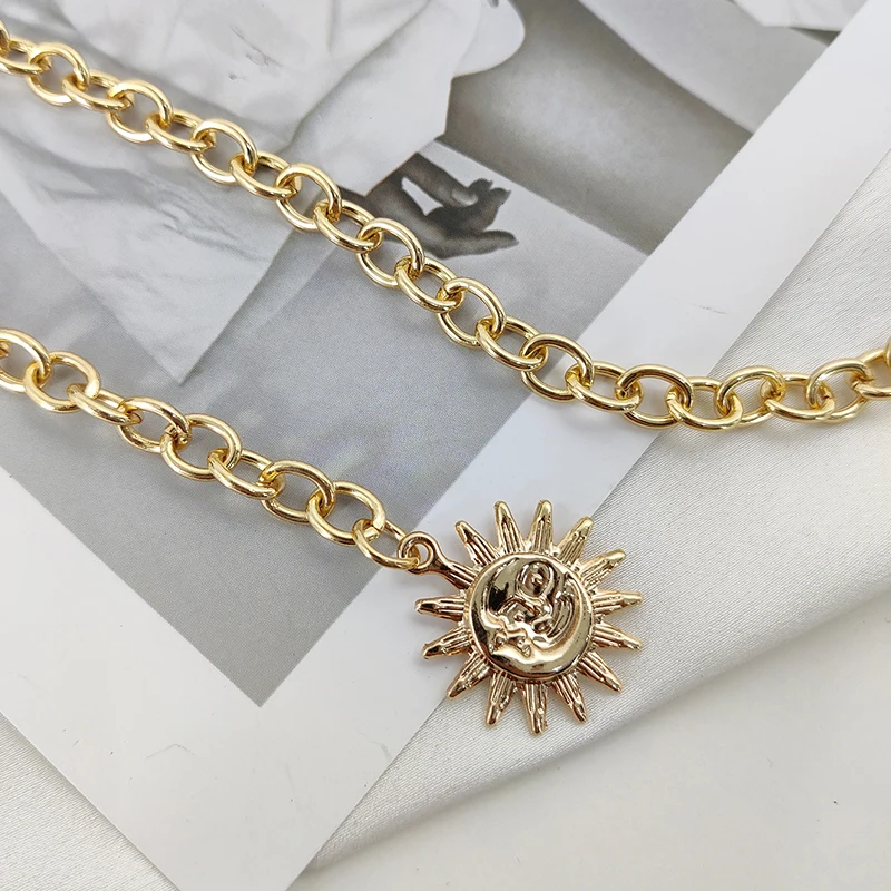 Punk Hip Hop Style All-match Waist chain sun Vintage Metal Womans Belt For Dress Vintage High Waist Chain Belt for Women