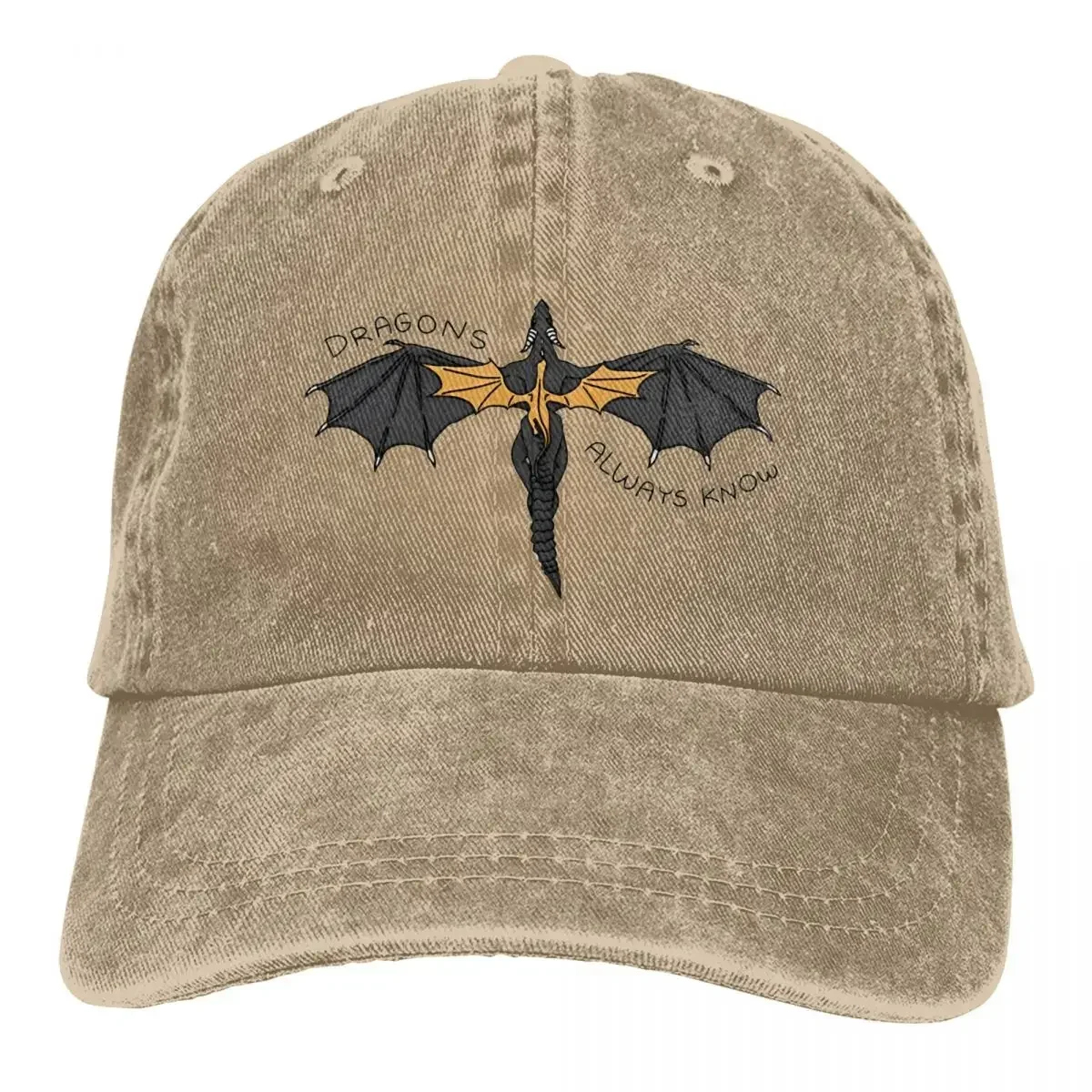 Fourth Wing Inspired Dragon Art Merch Men Women Baseball Caps Distressed Washed Hats Vintage Outdoor Activities Headwear