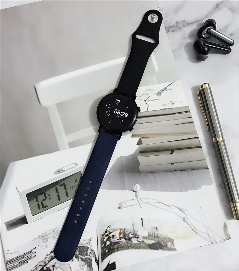 20mm/22mm band For Amazfit gts 4-3-2-2e-mini/bip-U-S-lite/Stratos 2 Silicone bracelet for Amazfit gtr 4-3-3 pro-2-2e watch strap