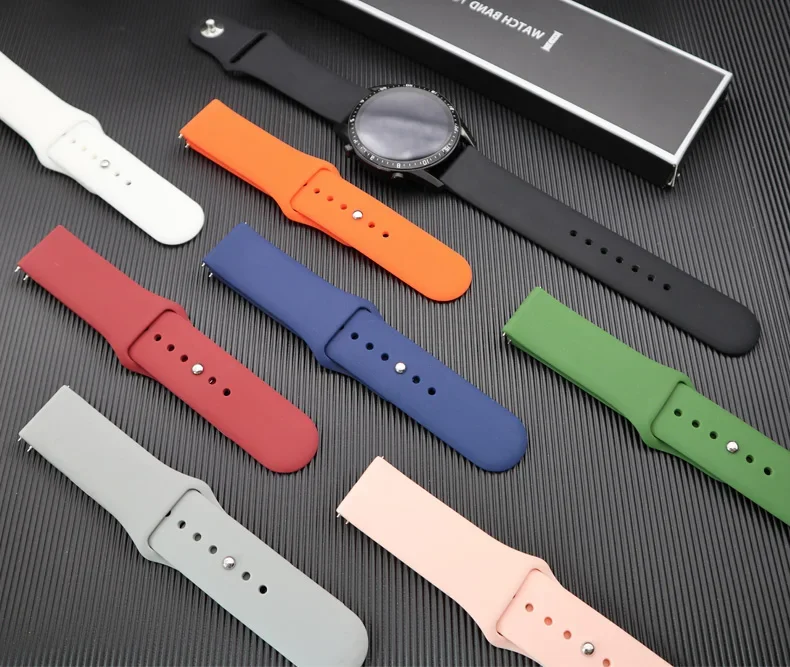 20mm/22mm band For Amazfit gts 4-3-2-2e-mini/bip-U-S-lite/Stratos 2 Silicone bracelet for Amazfit gtr 4-3-3 pro-2-2e watch strap