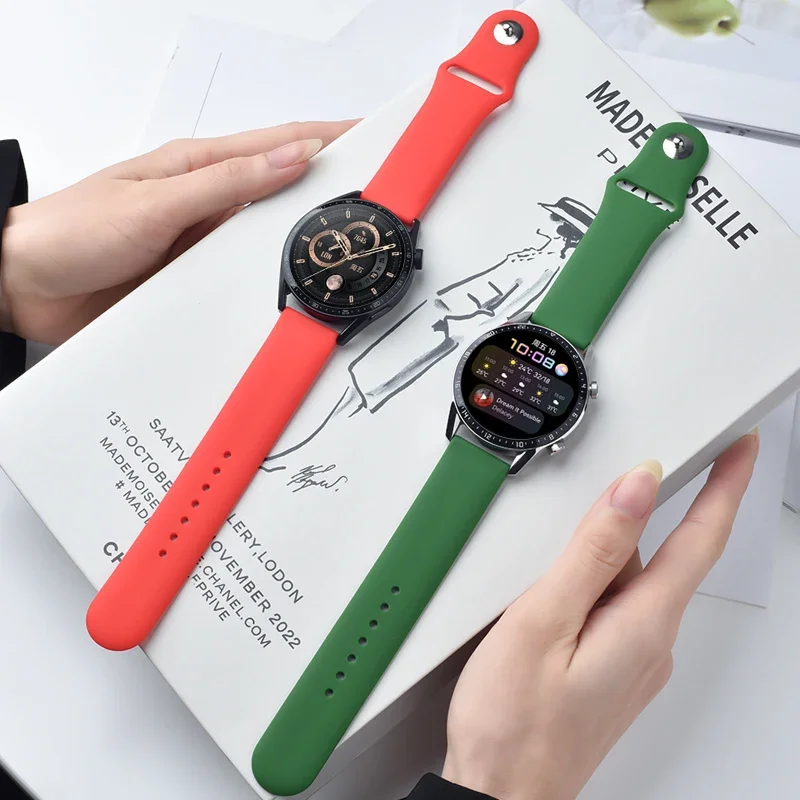 20mm/22mm band For Amazfit gts 4-3-2-2e-mini/bip-U-S-lite/Stratos 2 Silicone bracelet for Amazfit gtr 4-3-3 pro-2-2e watch strap