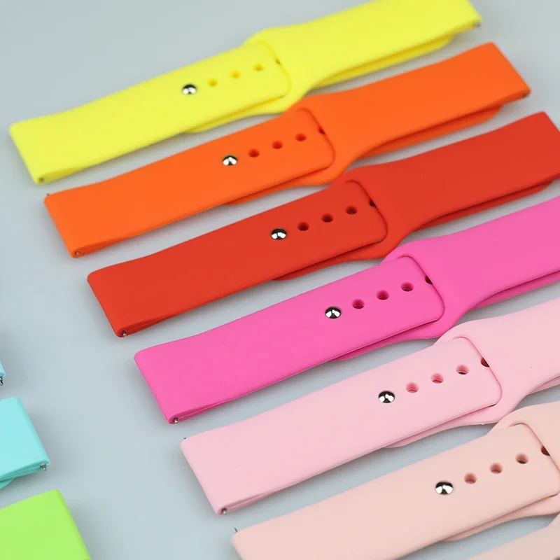 20mm/22mm band For Amazfit gts 4-3-2-2e-mini/bip-U-S-lite/Stratos 2 Silicone bracelet for Amazfit gtr 4-3-3 pro-2-2e watch strap