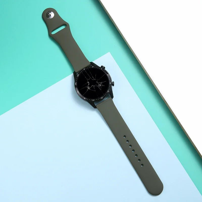 20mm/22mm band For Amazfit gts 4-3-2-2e-mini/bip-U-S-lite/Stratos 2 Silicone bracelet for Amazfit gtr 4-3-3 pro-2-2e watch strap
