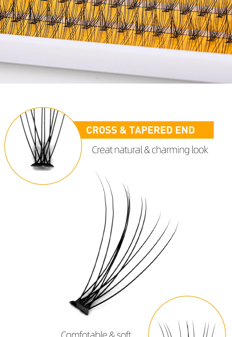 Segmented False Eyelash Extension 240 Clusters DIY 10D/20D Soft Natural Thick Mink Lashes Individual Makeup Grafting Eyelashes