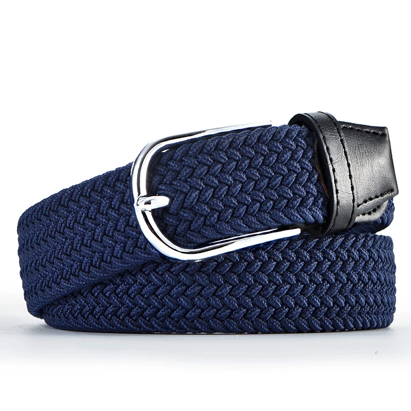 Canvas waistband men's belt students youth belt stretch stretch elastic woven casual Korean version of the belt hipster