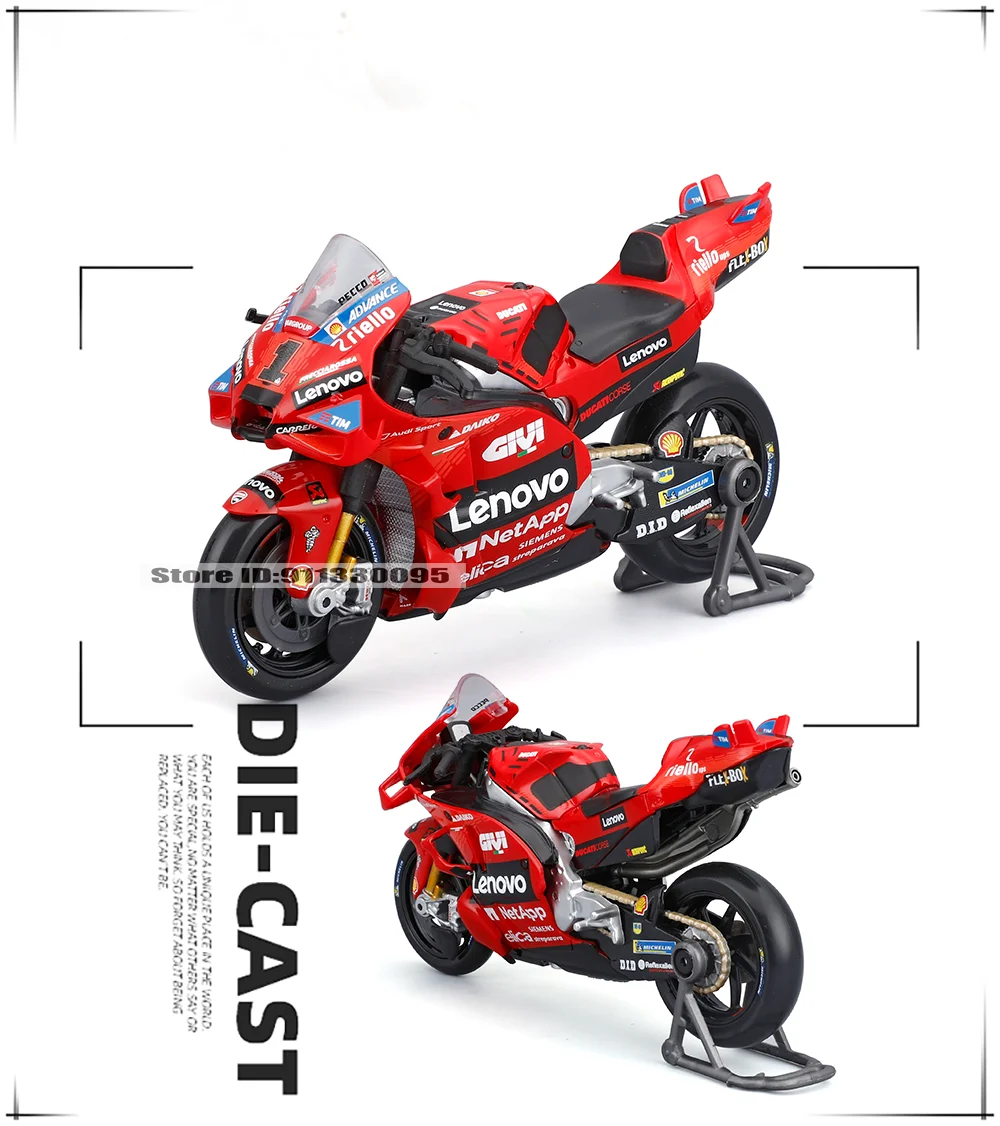 Maisto 1:18 NEW 2024 DucatiLenovo Team Moto GP #1 Francesco Bagnaia Authorized genuine die-casting alloy motorcycle model toys