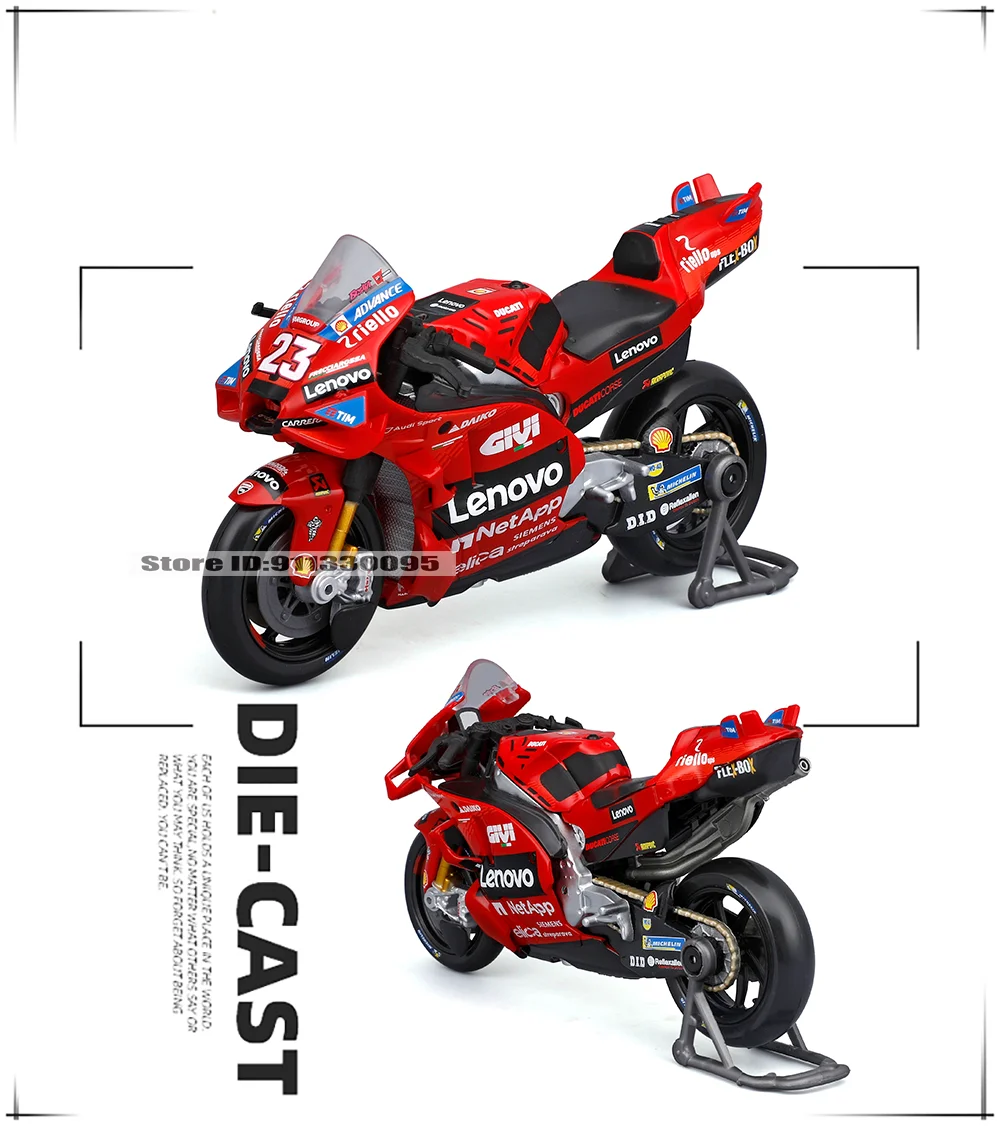 Maisto 1:18 NEW 2024 DucatiLenovo Team Moto GP #1 Francesco Bagnaia Authorized genuine die-casting alloy motorcycle model toys
