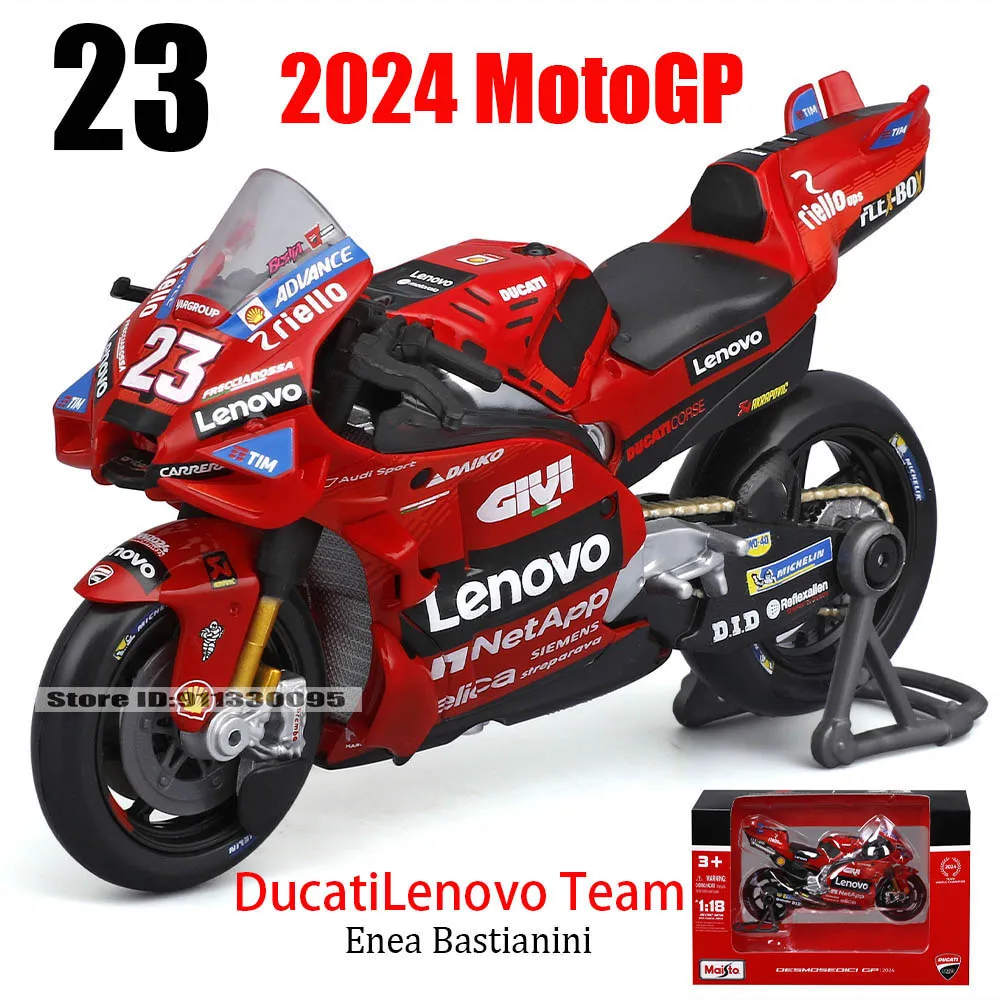 Maisto 1:18 NEW 2024 DucatiLenovo Team Moto GP #1 Francesco Bagnaia Authorized genuine die-casting alloy motorcycle model toys
