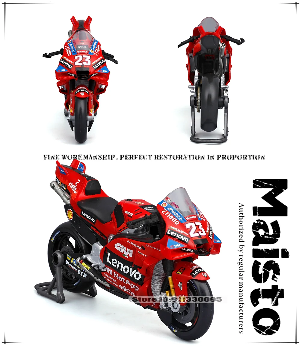 Maisto 1:18 NEW 2024 DucatiLenovo Team Moto GP #1 Francesco Bagnaia Authorized genuine die-casting alloy motorcycle model toys